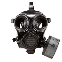 Front view of the CM-7M Military Gas Mask with CBRN filter