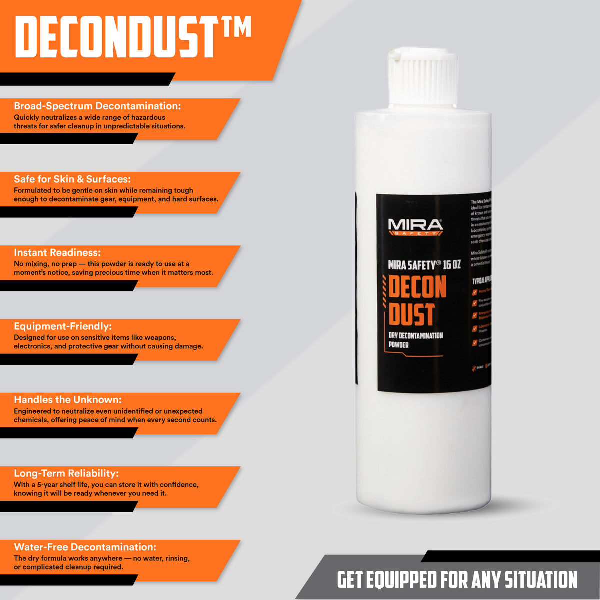 DeconDust™ Dry Decontamination Powder – Rapid, Water-Free Chemical Neutralizer