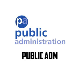 Logo of Public Administration with 'PUBLIC ADM' text below on a white background