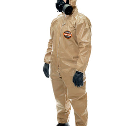 Side view of a man wearing the HAZ-SUIT HAZMAT Suit
