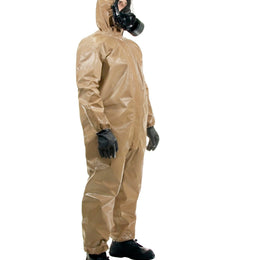 Three quarter view of a man wearing the HAZ-SUIT HAZMAT Suit