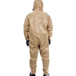 Rear view of a man wearing the HAZ-SUIT HAZMAT Suit