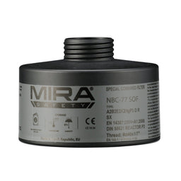 NBC-77 SOF gas mask filter on white background
