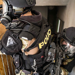 SWAT Team wearing the MIRA Safety CM-6M Tactical Gas Mask