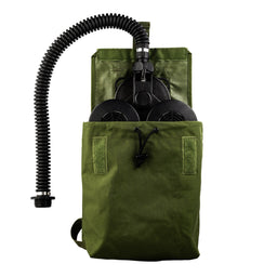 MIRA Safety powered air purify respirator (PAPR) inside of pouch 