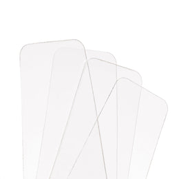 Four layer PROFILM gas mask visor protector on white background