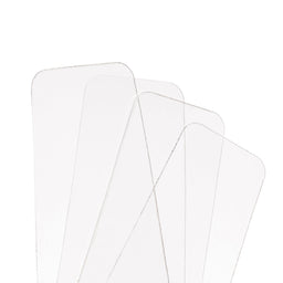 Four layer PROFILM gas mask visor protector on white background