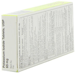 Thyrosafe potassium iodide packaging back view
